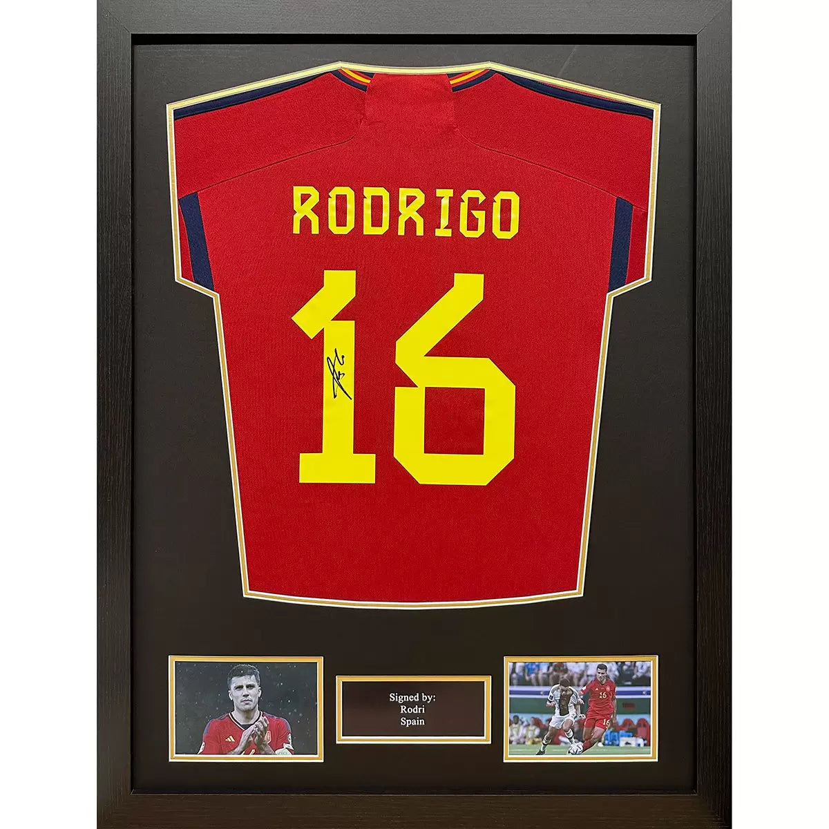 Rodri Signed Framed Spain Football Shirt