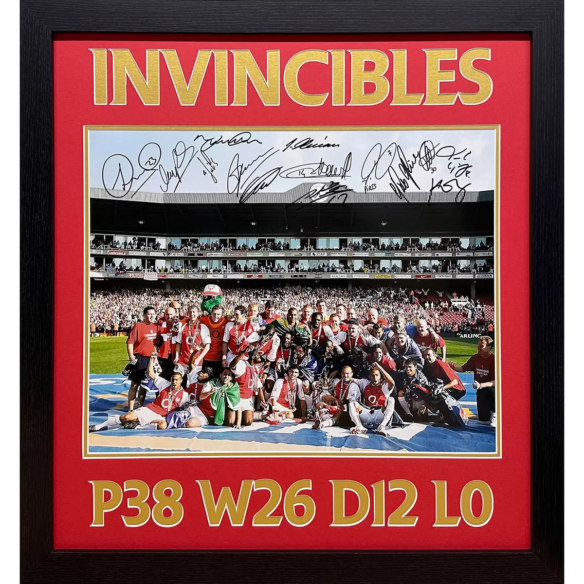 Arsenal Invincibles Photo Signed by 14 Football Players