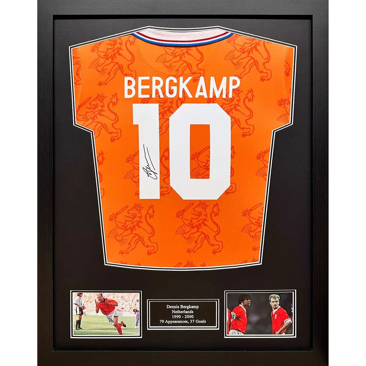 Dennis Bergkamp Signed Framed Holland 1994 Football Shirt
