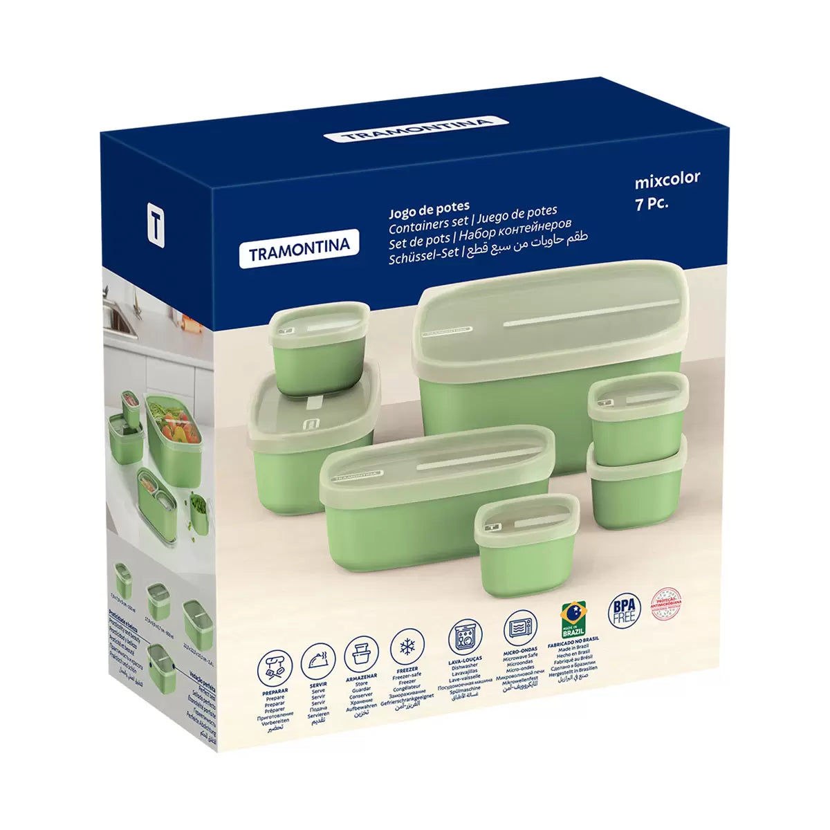 Tramontina Food Storage Set, 7 Piece