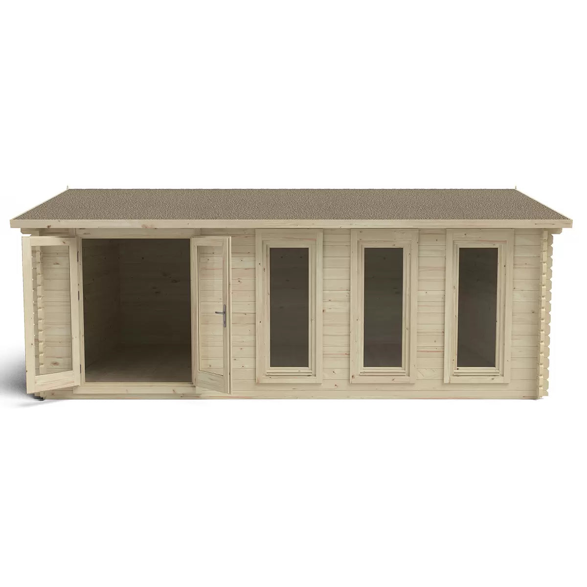 Forest Garden Haresfield 58mm Log Cabin 19ft 8" x 13ft 1" (6 x 4m)