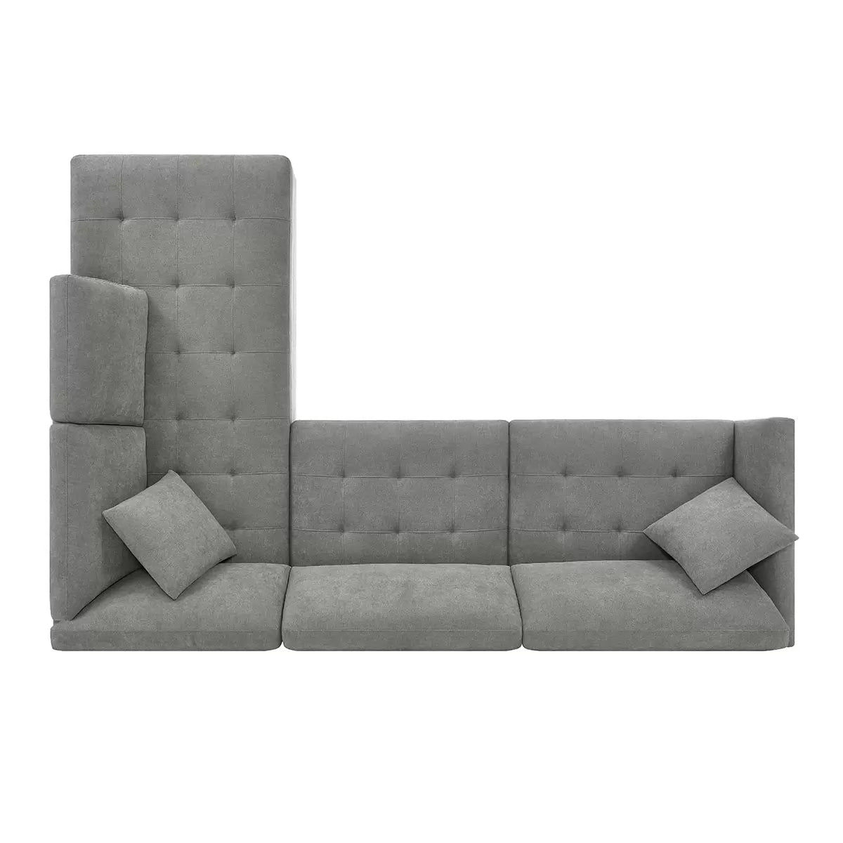 Thomasville Miles Grey Fabric Corner Sofa with Power Footrests in 2