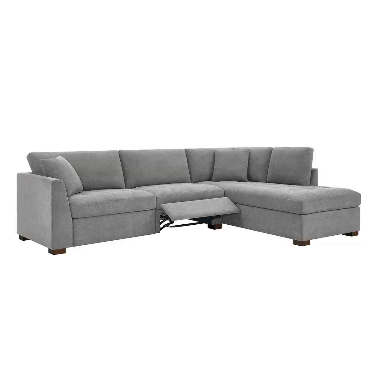 Thomasville Miles Grey Fabric Corner Sofa with Power Footrests in 2