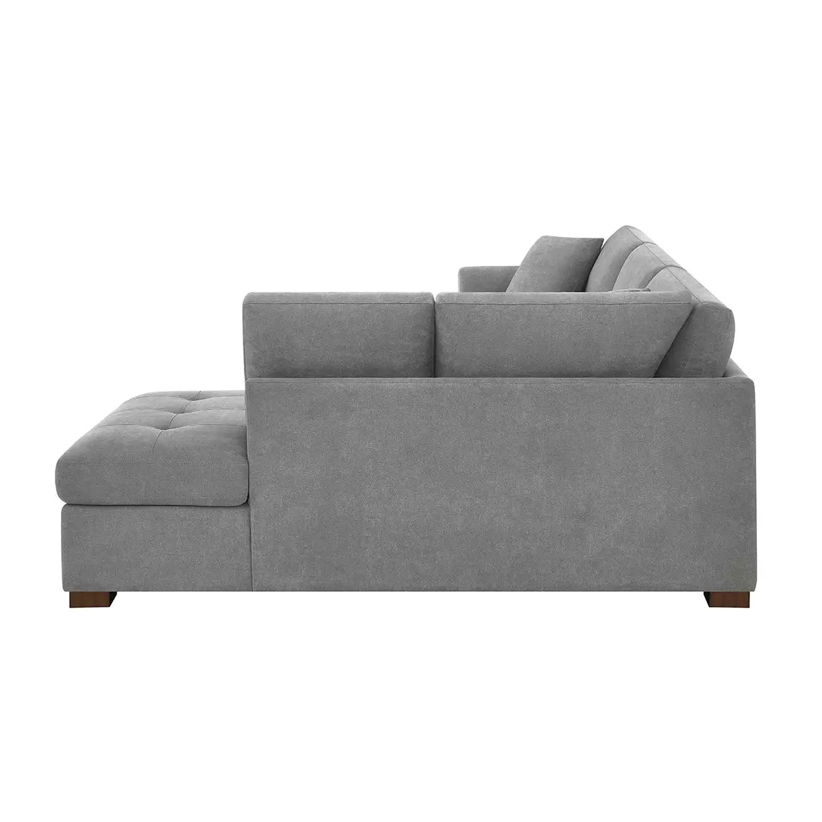 Thomasville Miles Grey Fabric Corner Sofa with Power Footrests in 2