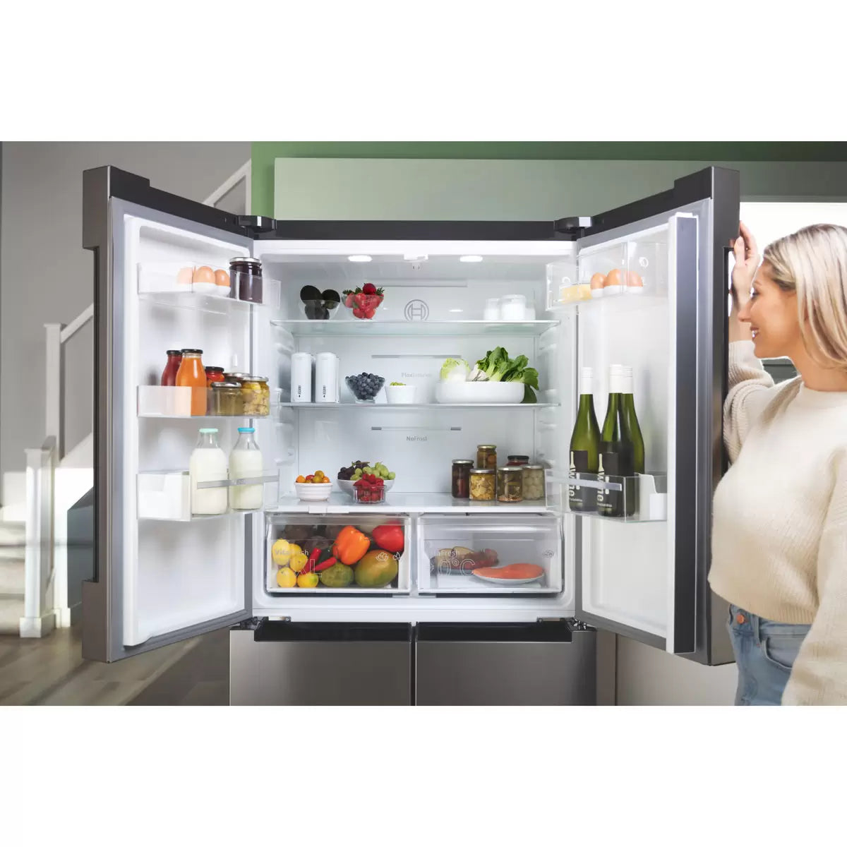 Bosch KFN96VPEAG, Multidoor Fridge Freezer, E Rated in Stainless Steel