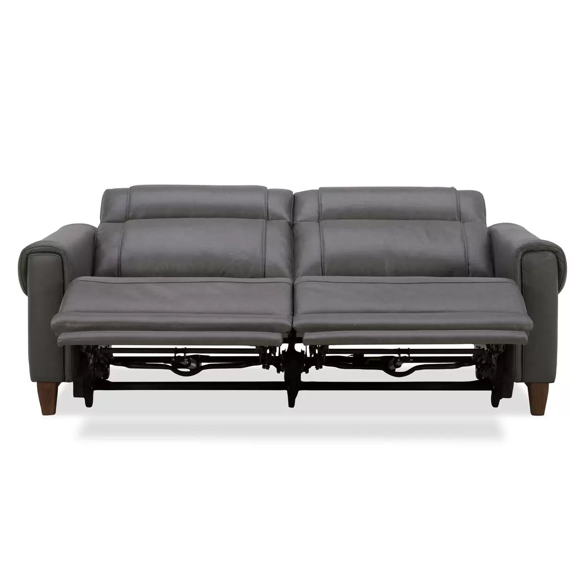 Aiden & Ivy Spencer Grey Leather Power Reclining Large 2 Seater Sofa, view 5