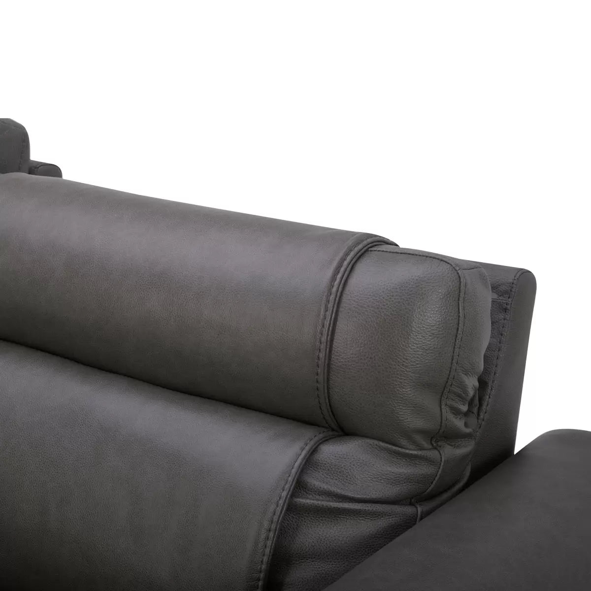 Aiden & Ivy Spencer Grey Leather Power Reclining Large 2 Seater Sofa, view 6
