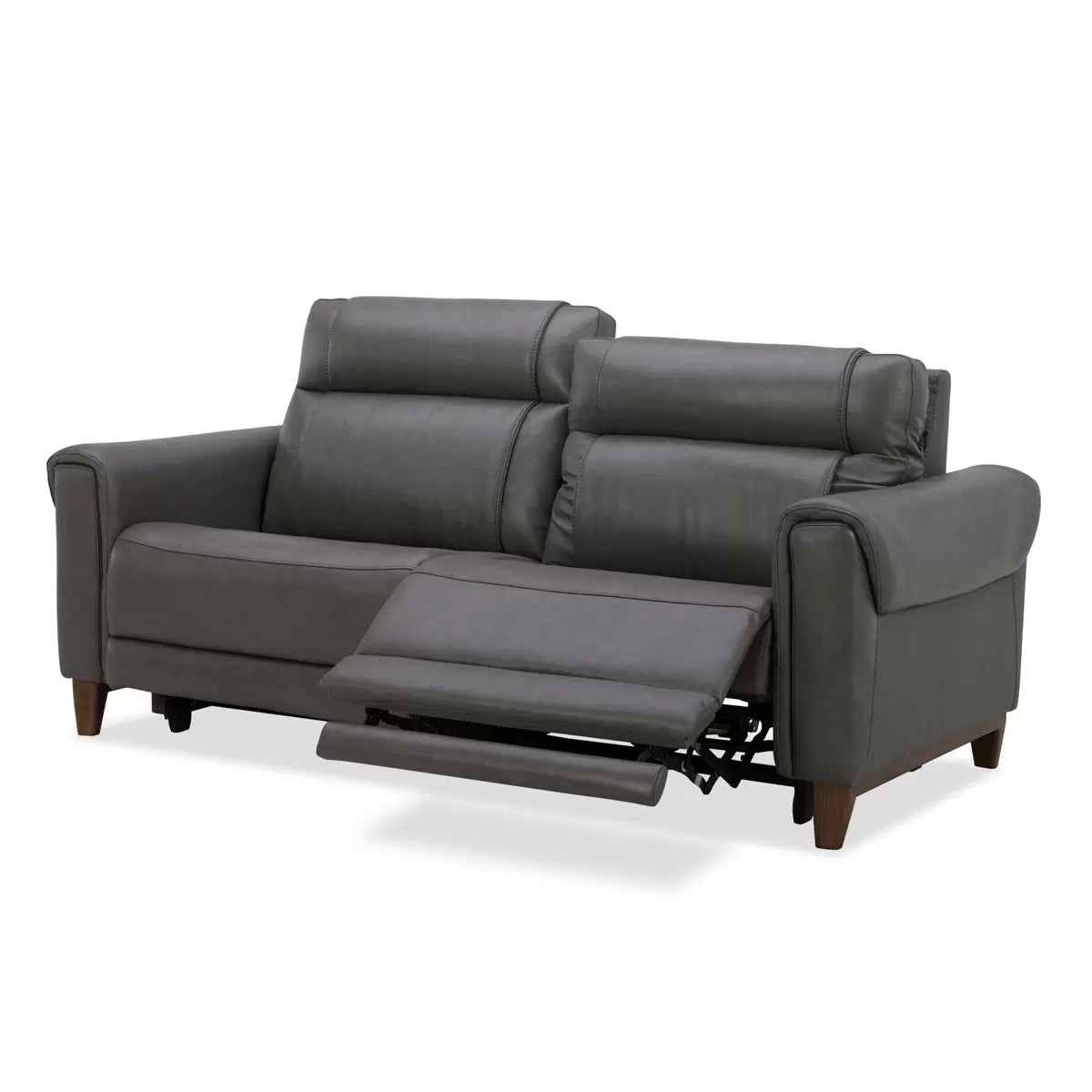 Aiden & Ivy Spencer Grey Leather Power Reclining Large 2 Seater Sofa, view 3