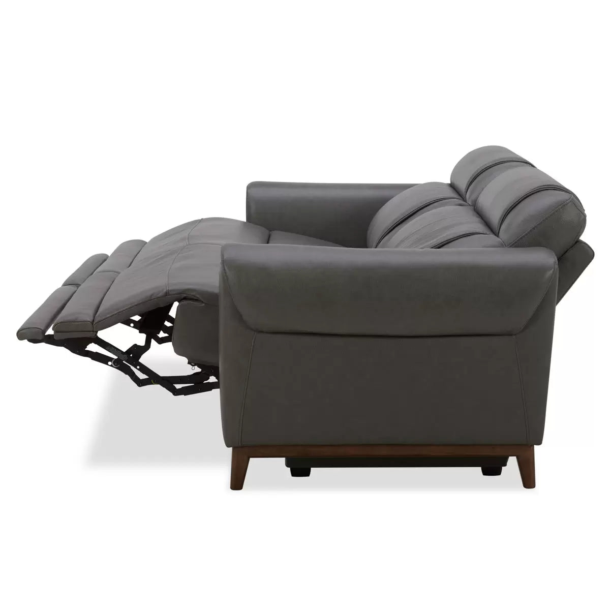 Aiden & Ivy Spencer Grey Leather Power Reclining Large 2 Seater Sofa, view 4