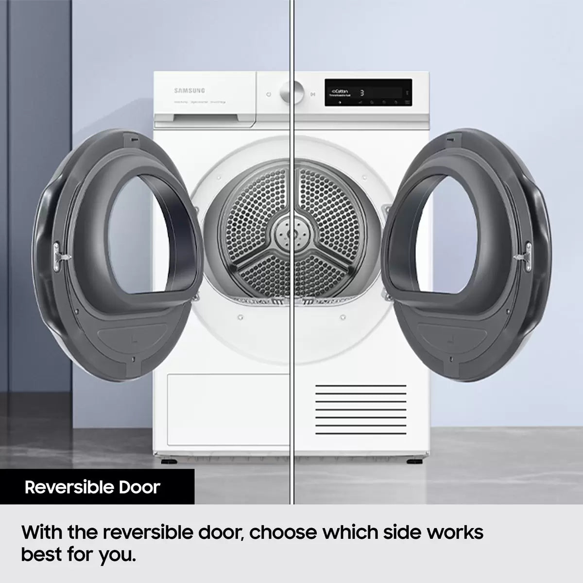 Samsung Series 5 DV90CGC0A0AEEU, 9kg Heat Pump Tumble Dryer, A++ Rated in White