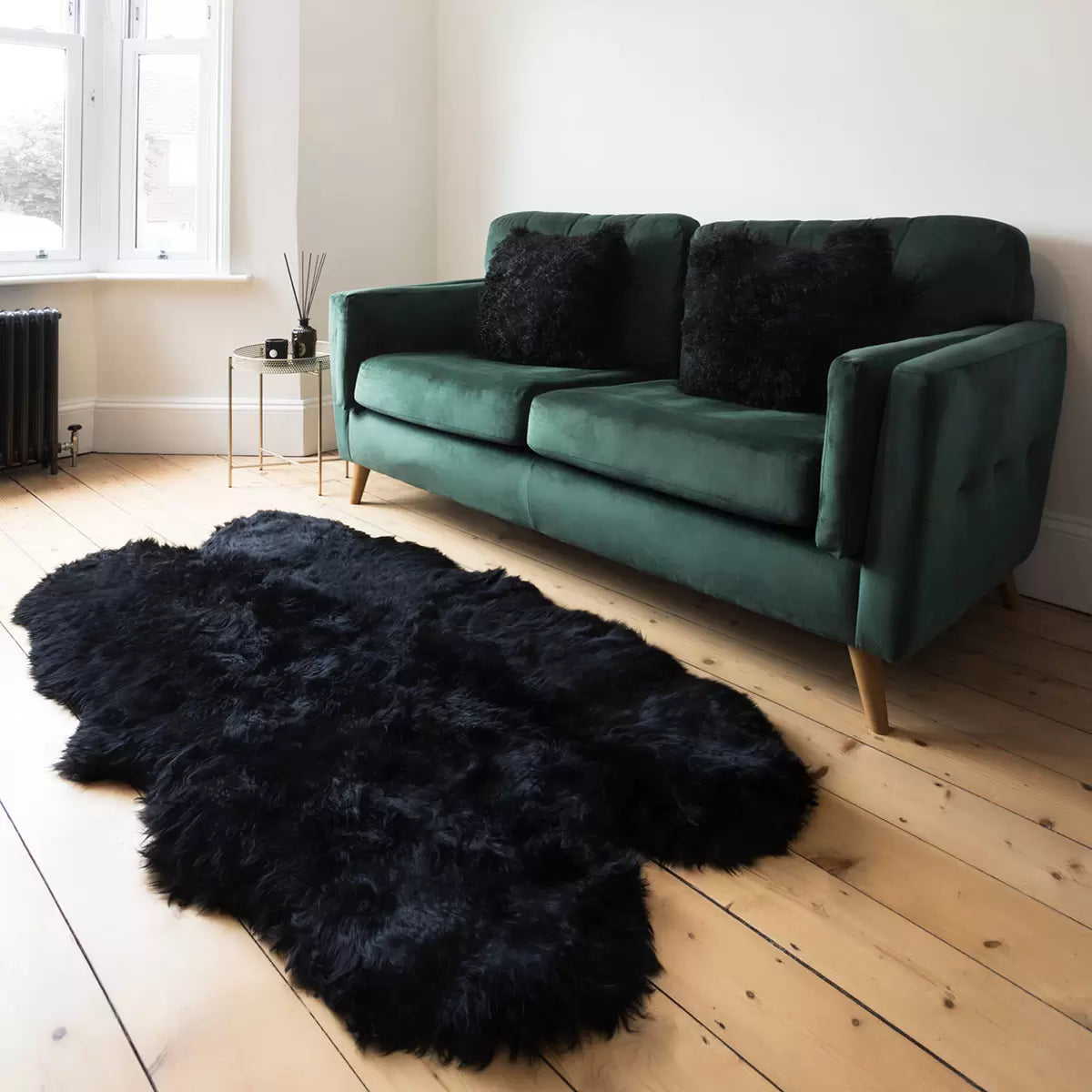 Naturally Sheepskins Long Wool Quad Rug, 180 x 110 cm