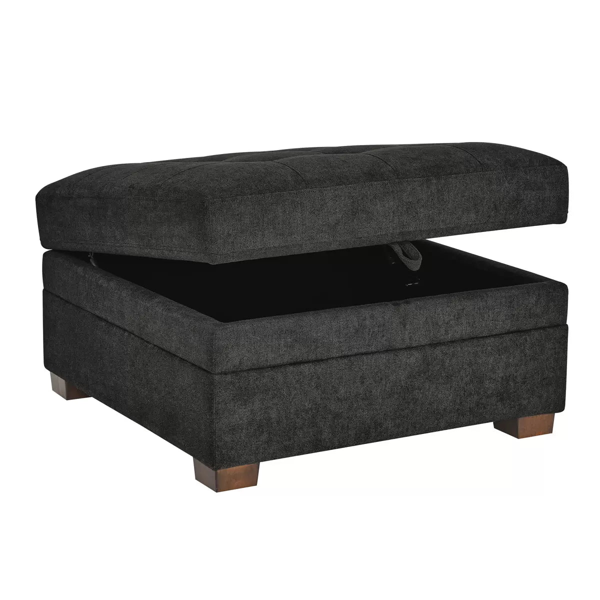 Thomasville Tisdale Dark Grey Fabric Storage Ottoman
