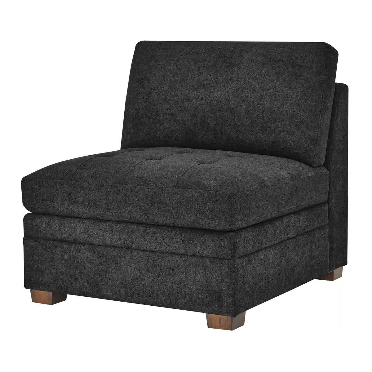 Thomasville Tisdale Dark Grey Fabric Armless Chair