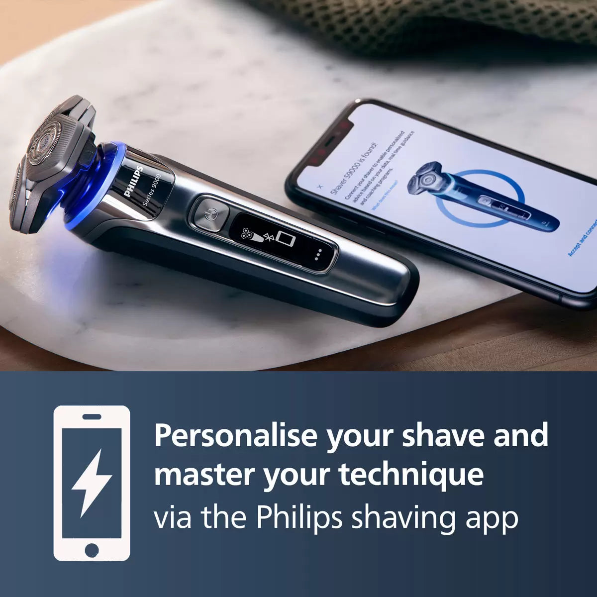Philips Series 9000 Wet & Dry Electric Shaver with SkinIQ Technology, Charging