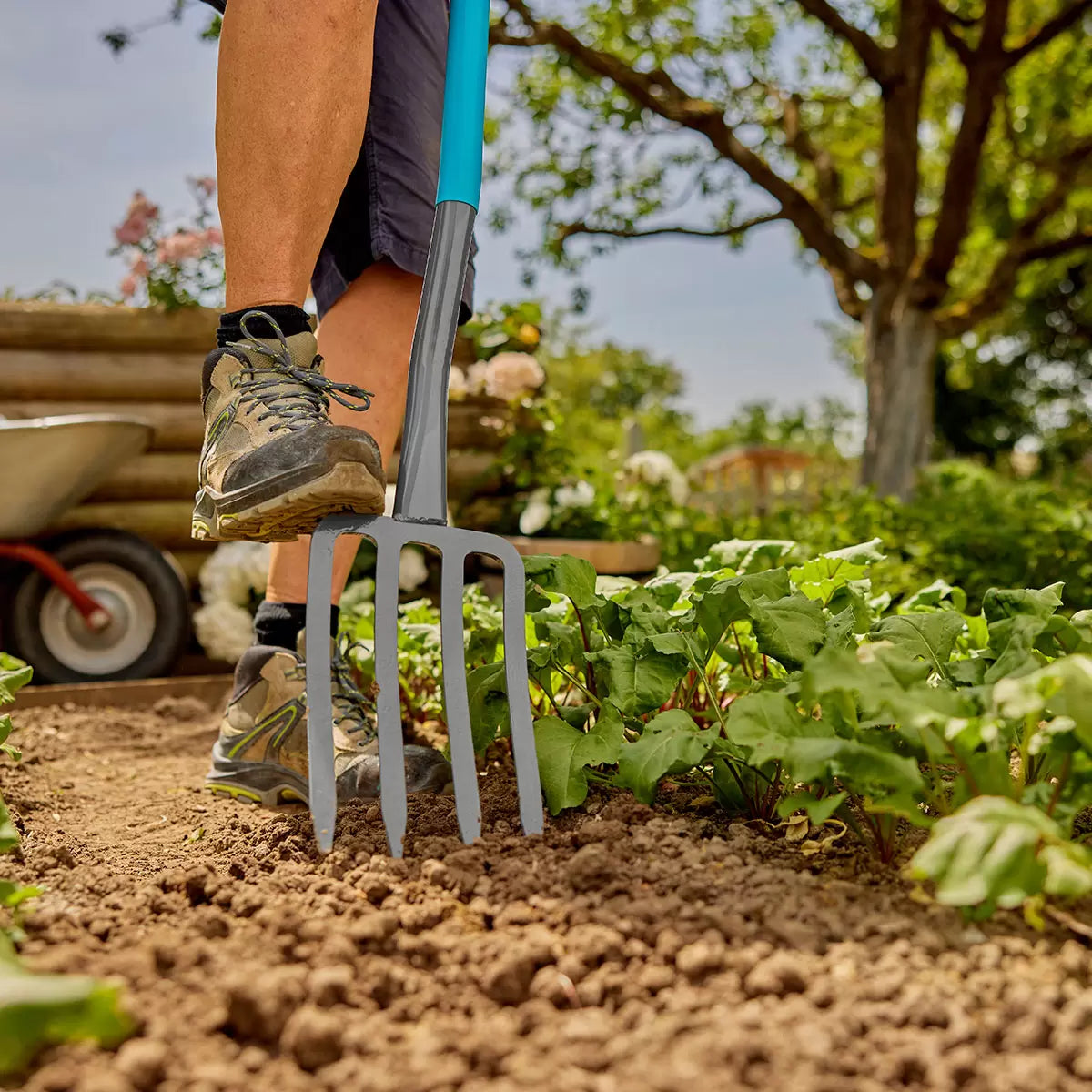 Gardena ClassicLine Spade & Fork Digging Tool Bundle with Gloves