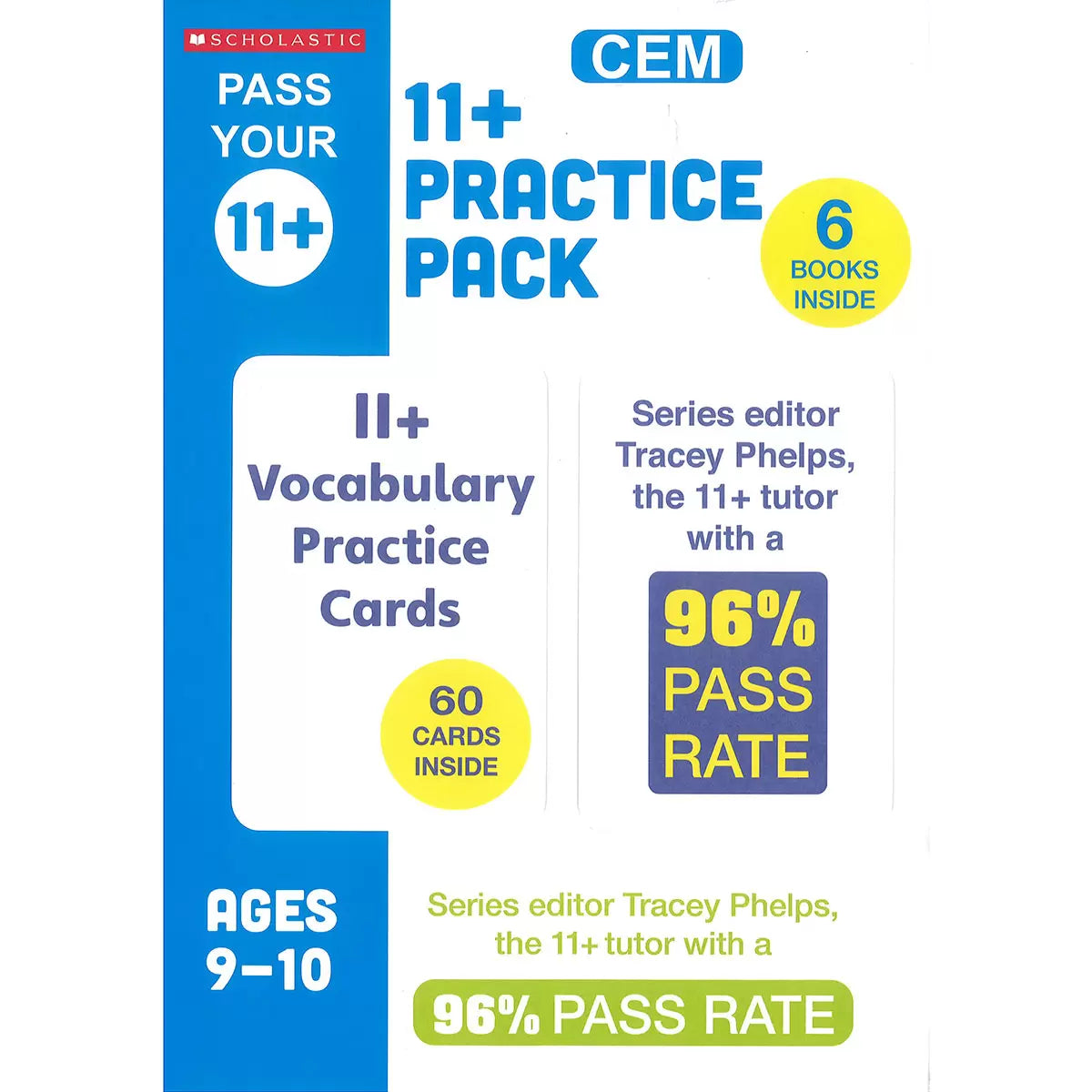 Scholastic 11+ x 6 Book Pack in 2 Options: Ages 9-10 or Ages 10-11