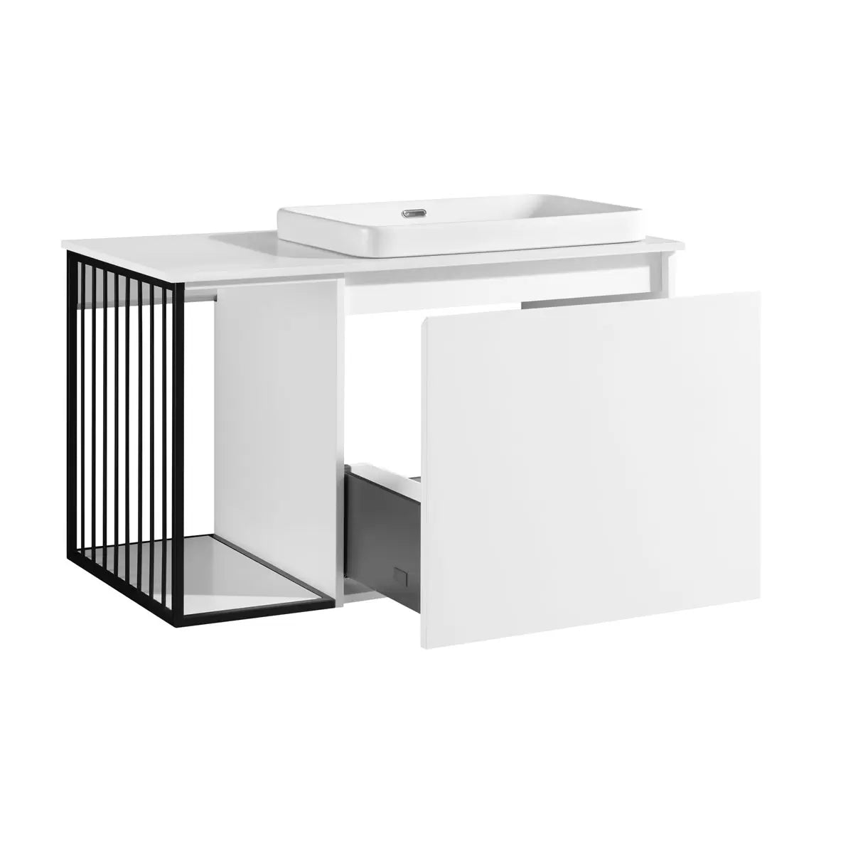 Ove Judy 1000mm Wide Wall Mounted Vanity in Matte White