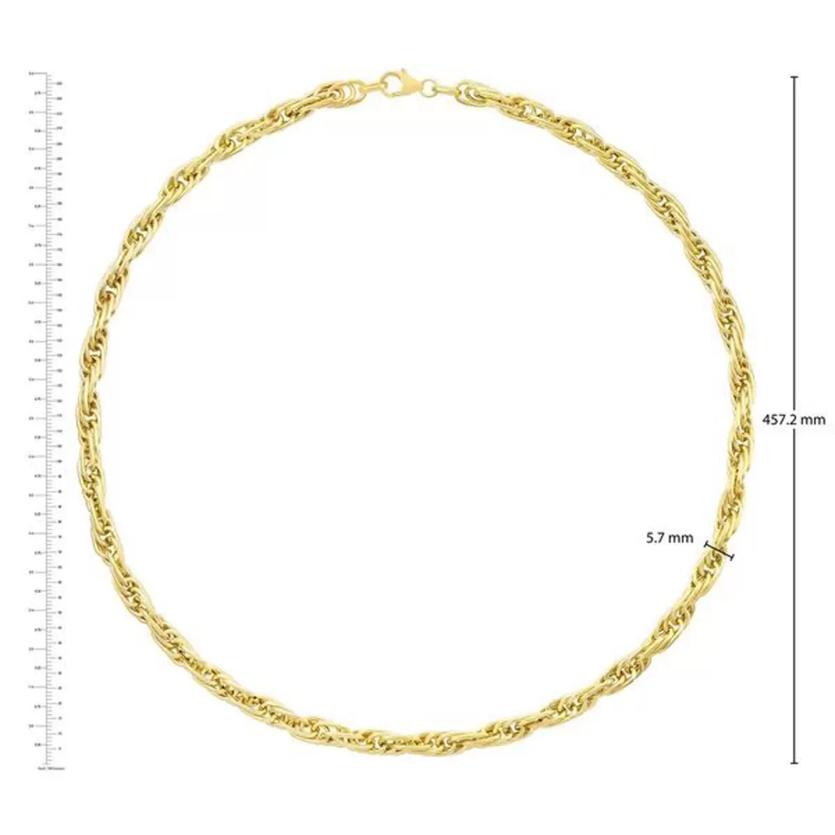14ct Yellow Gold Multi Link Twist Necklace