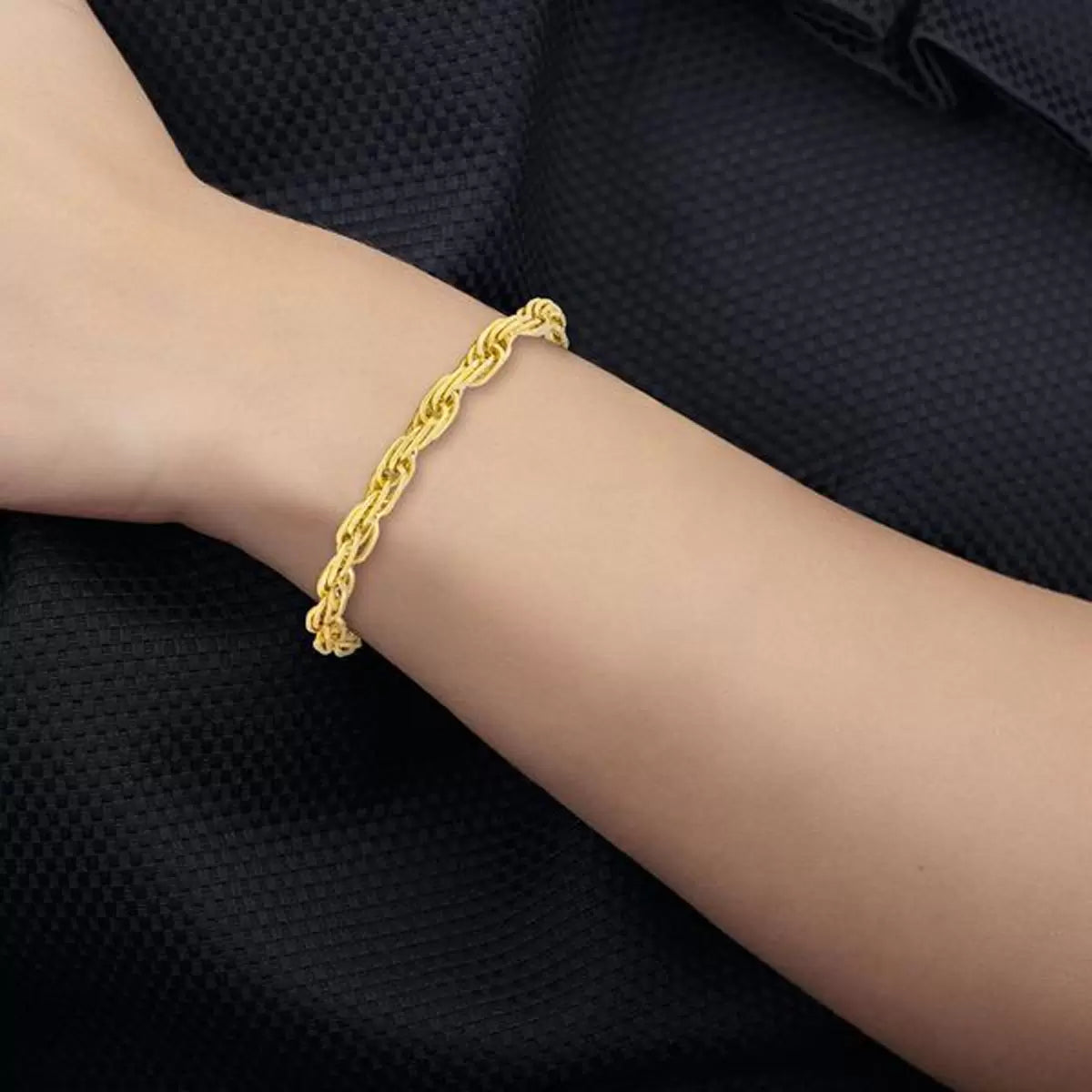 14ct Yellow Gold Multi Link Twist Bracelet