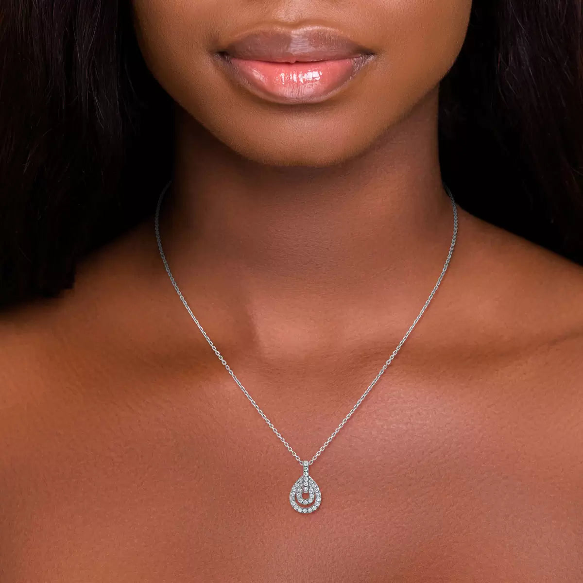 0.50ctw Round Brilliant Cut Diamond Pendant, 14ct White Gold