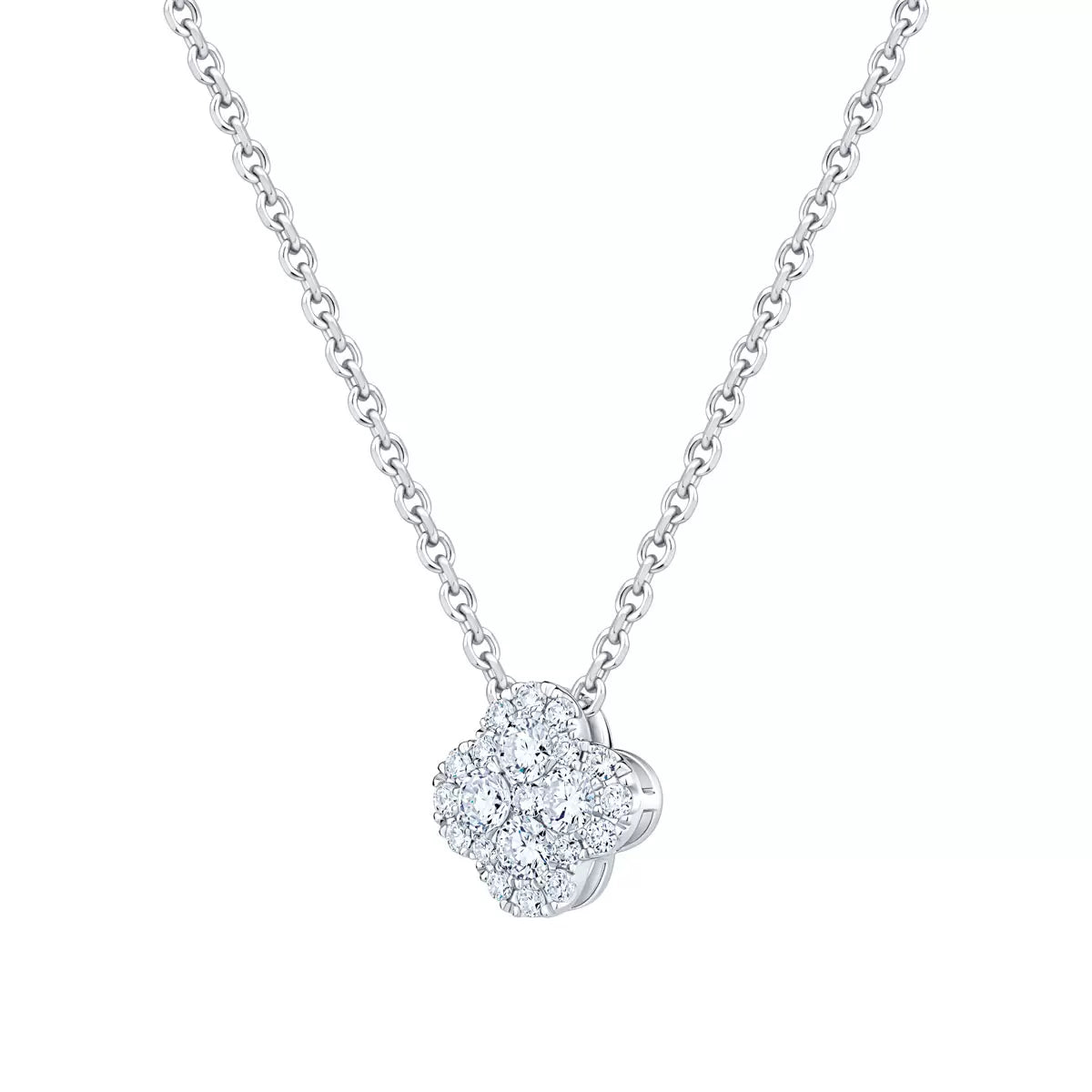 0.50ctw Round Brilliant Cut Diamond Pendant, 18ct White Gold
