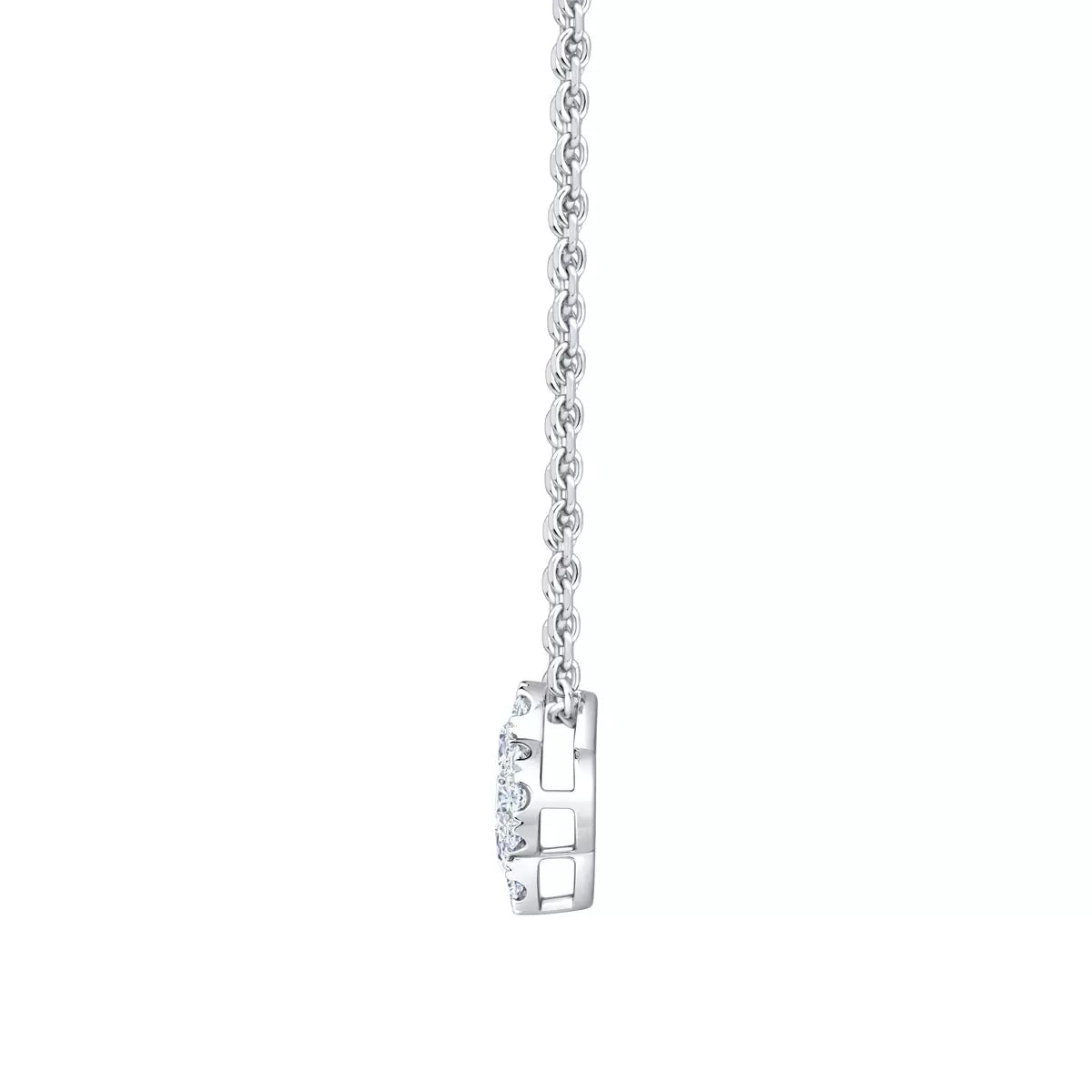 0.50ctw Round Brilliant Cut Diamond Pendant, 18ct White Gold