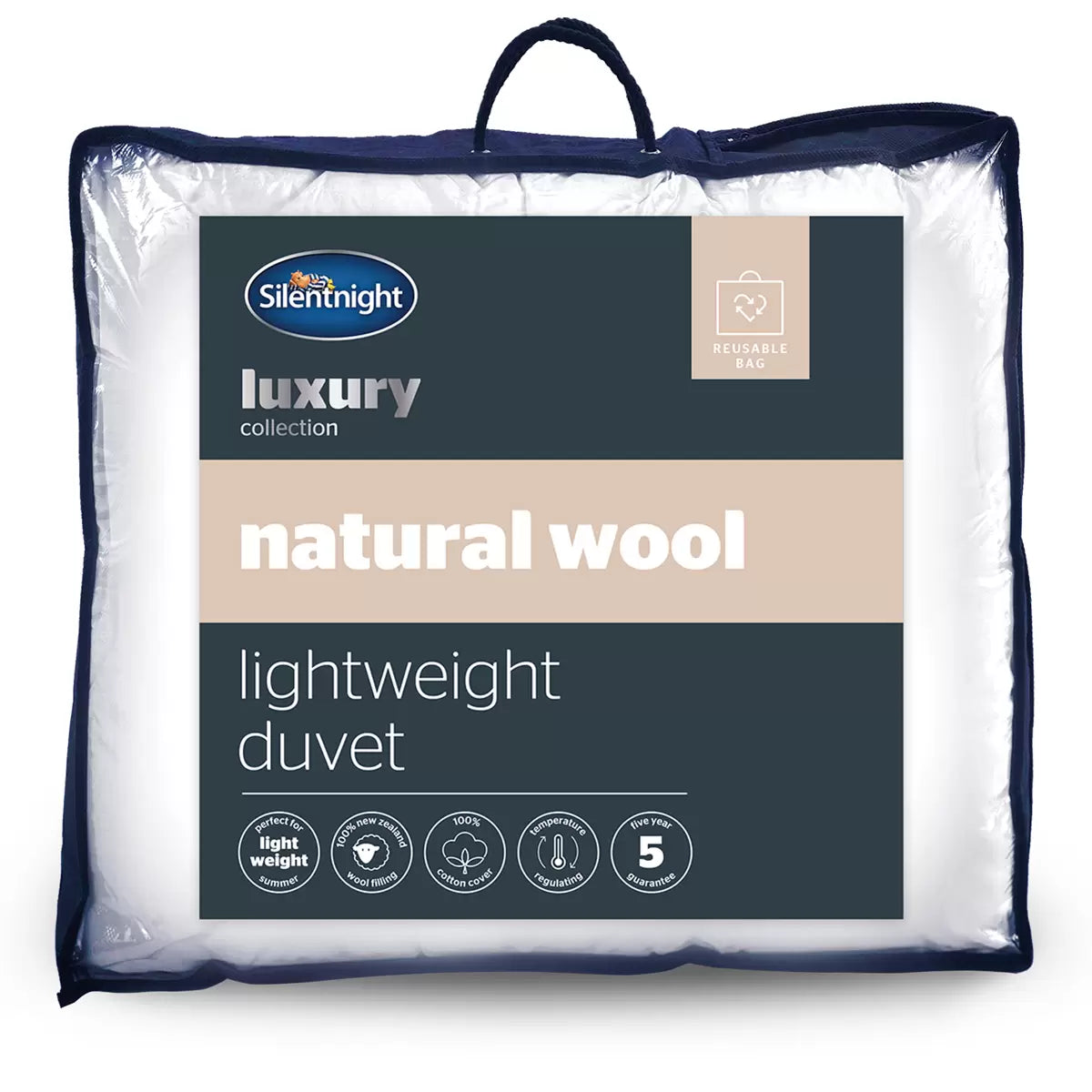 Silentnight Natural Wool Lightweight Duvet in 3 Sizes