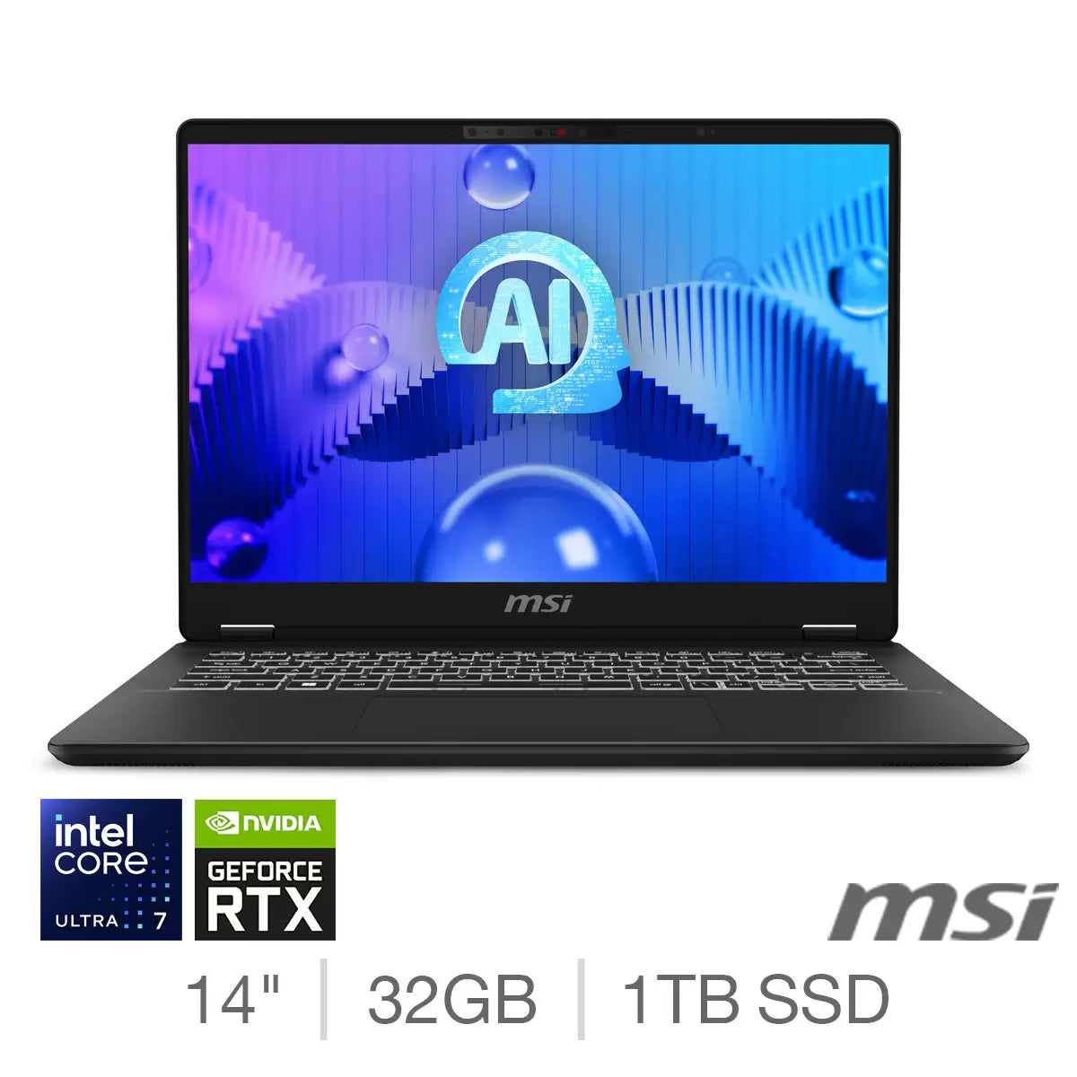 MSI Prestige 14 AI Studio C1VEG-002UK, Intel Core Ultra 7, 32GB RAM, 1TB SSD