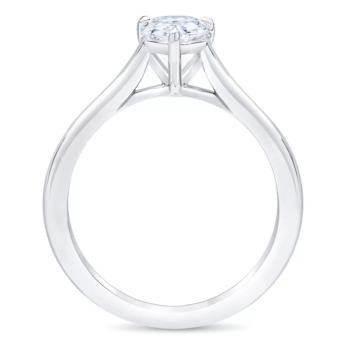 1.00ct Pear Cut Diamond Ring, Platinum