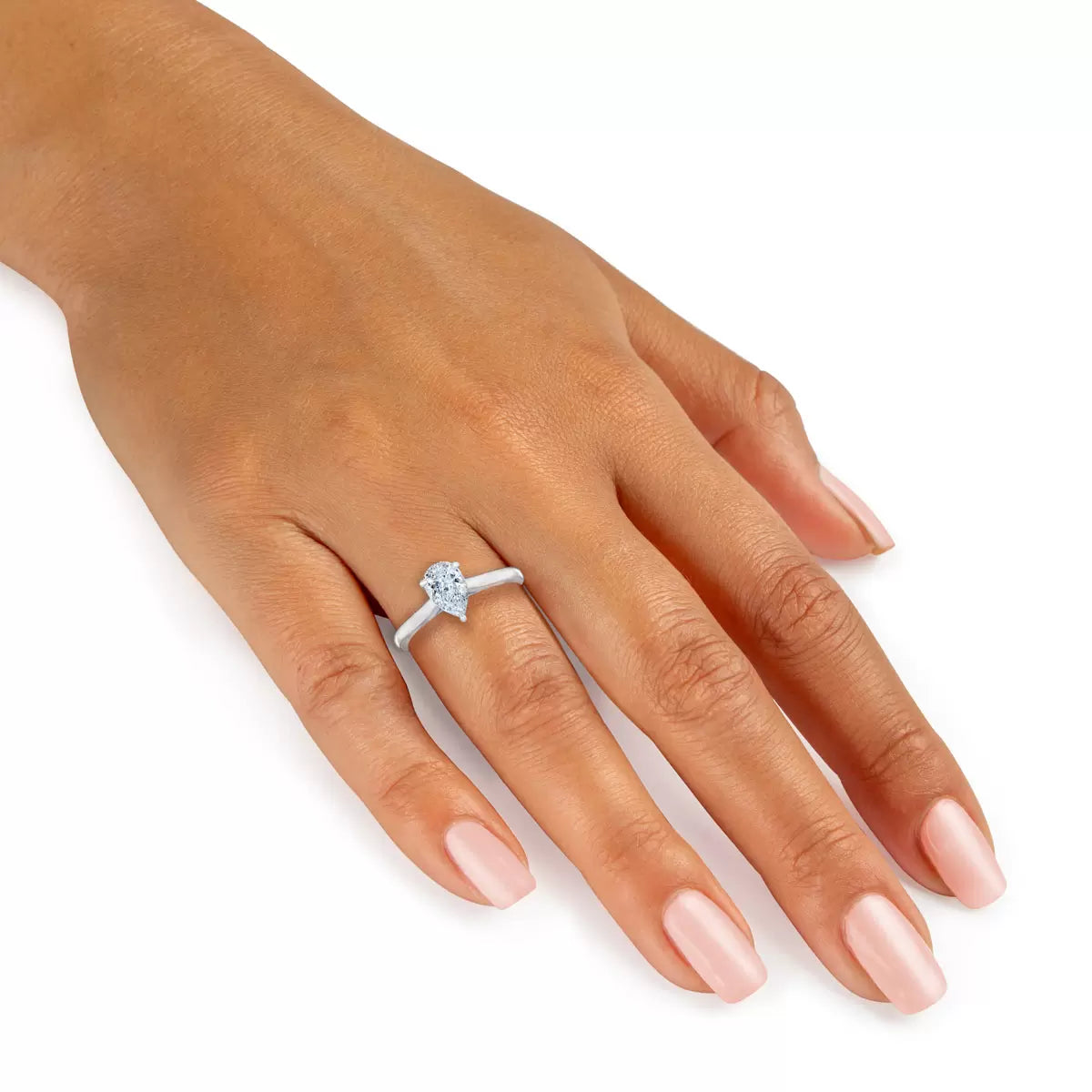 1.00ct Pear Cut Diamond Ring, Platinum