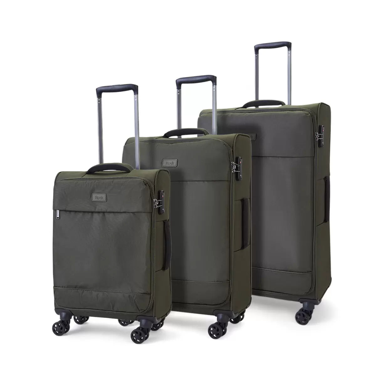 Rock Paris 3 Piece Softside Luggage Set