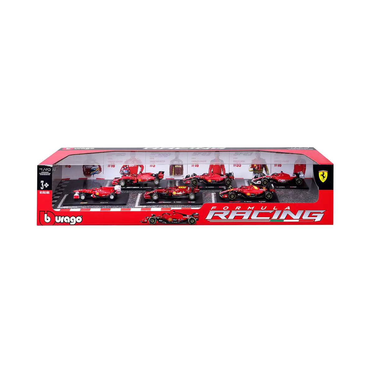 Burago 1: 43 Scale Highly Detailed Formula One Cars 6 Pack (3+ Years)