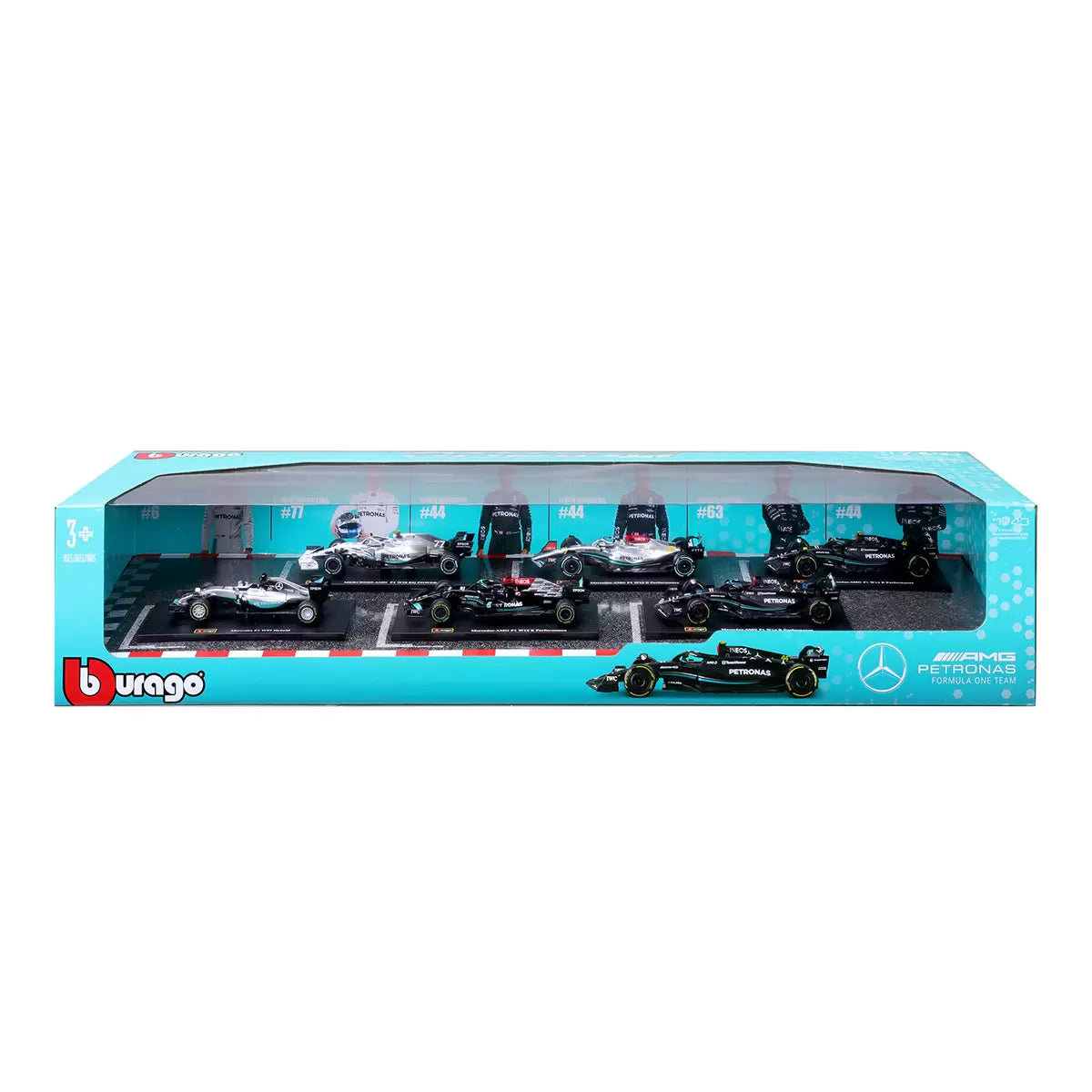 Burago 1: 43 Scale Highly Detailed Formula One Cars 6 Pack (3+ Years)