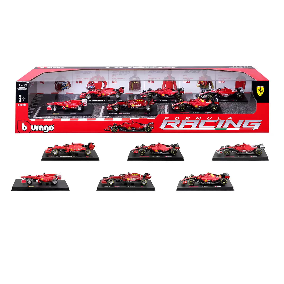 Burago 1: 43 Scale Highly Detailed Formula One Cars 6 Pack (3+ Years)