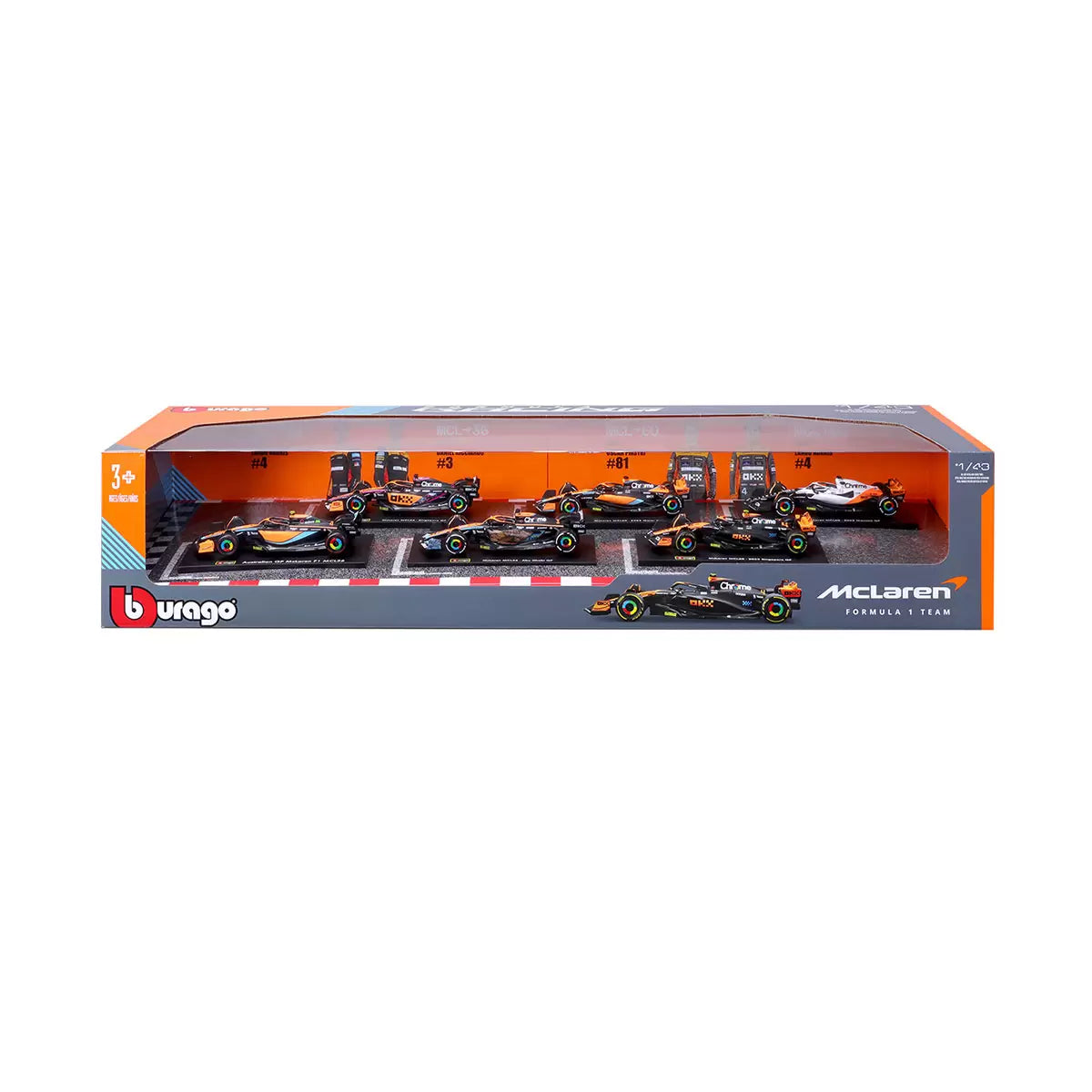 Burago 1: 43 Scale Highly Detailed Formula One Cars 6 Pack (3+ Years)