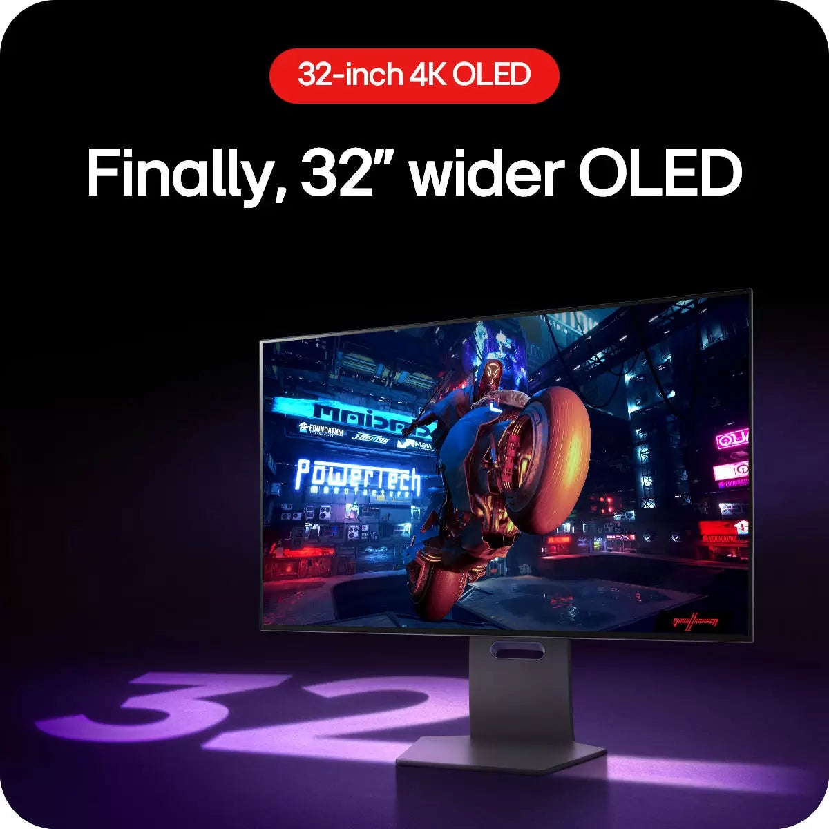 LG UltraGear 32 Inch UHD 240Hz OLED Gaming Monitor, 32GS95UV-B, view 3