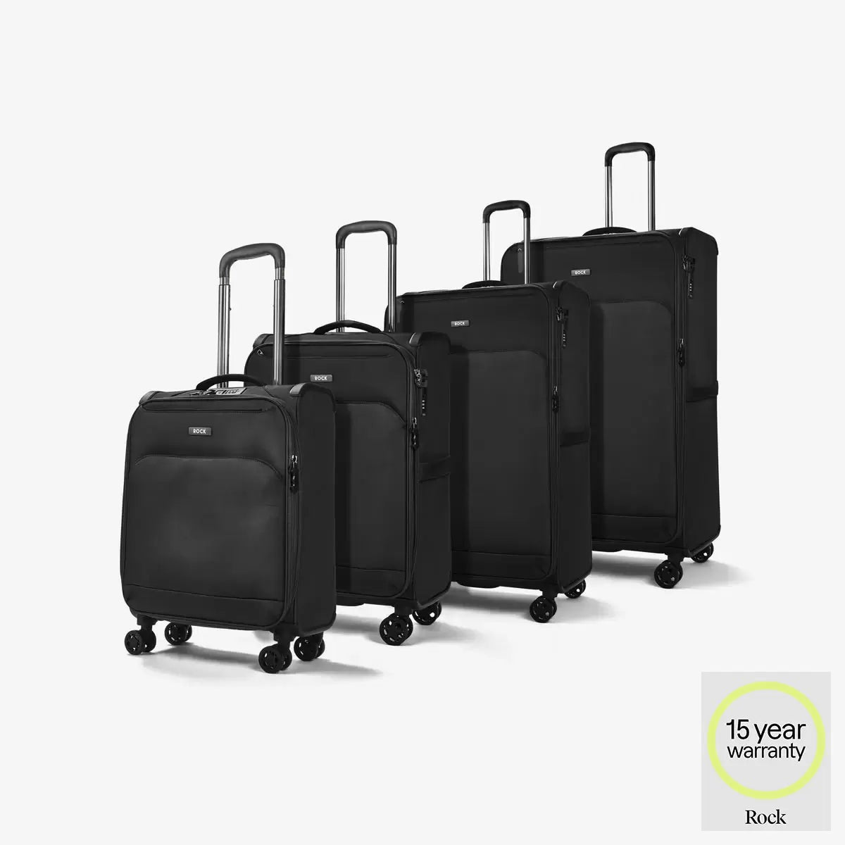 Rock Georgia 4 Piece Softside Luggage Set