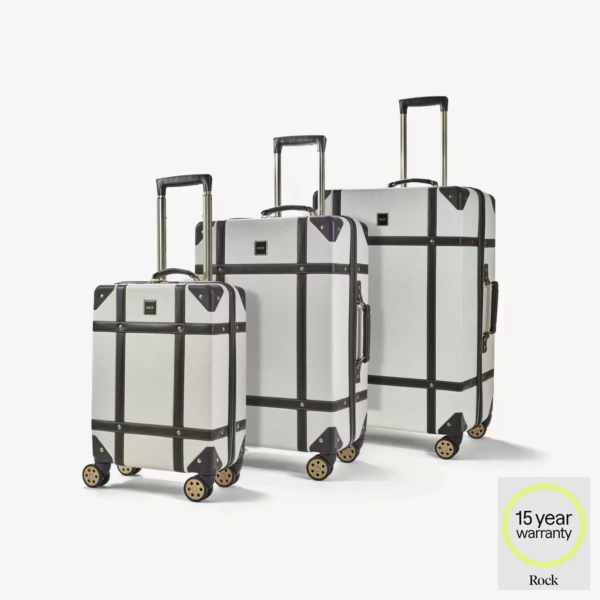 Rock Vintage 3 Piece Hardside Luggage Set