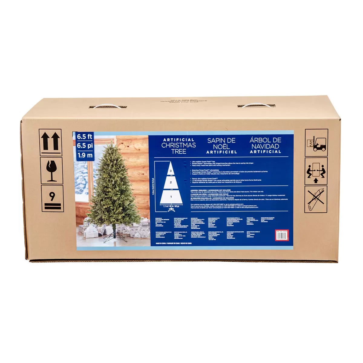 6.5ft (1.9m) Unlit Aspen Artificial Christmas Tree, view 5