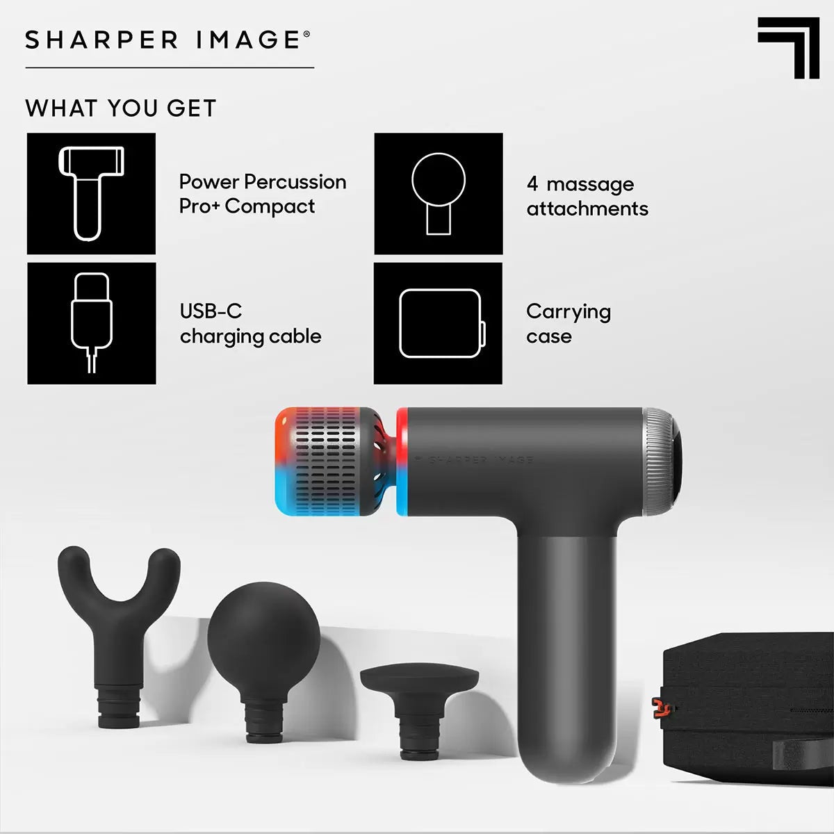 Sharper Image Percussion Pro+ Hot and Cold Compact Massager, view 7