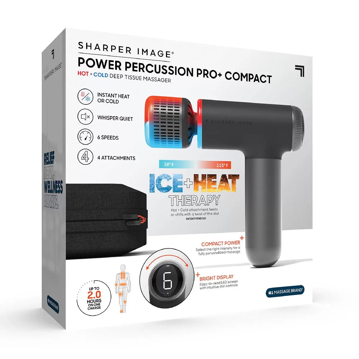 Sharper Image Percussion Pro+ Hot and Cold Compact Massager, view 8