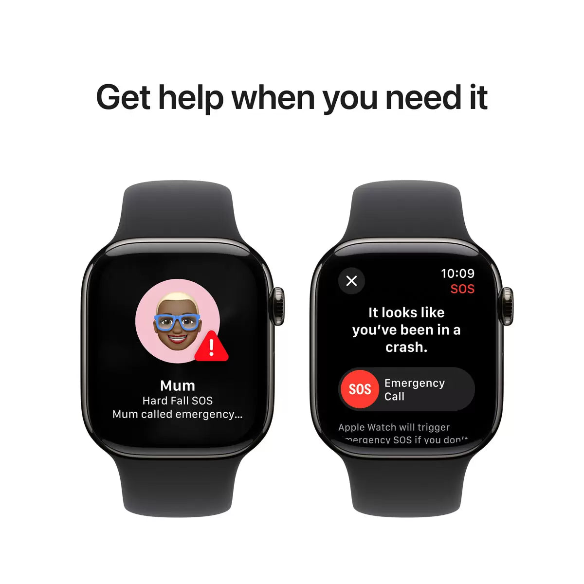 Apple Watch Series 10 GPS + Cellular, 42mm Titanium Case with Sport Band M/L