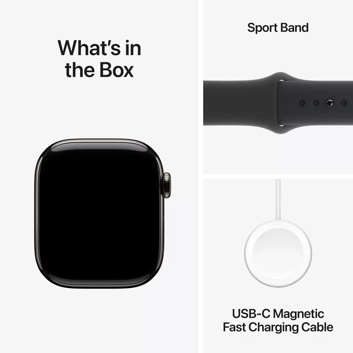 Apple Watch Series 10 GPS + Cellular, 42mm Titanium Case with Sport Band M/L