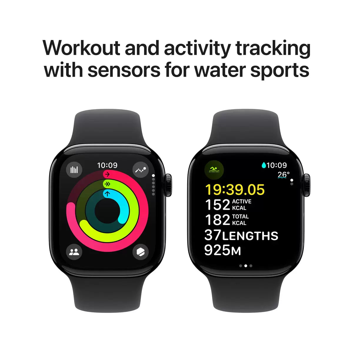 Apple Watch Series 10 GPS + Cellular, 46mm Aluminium Case with Sport Band