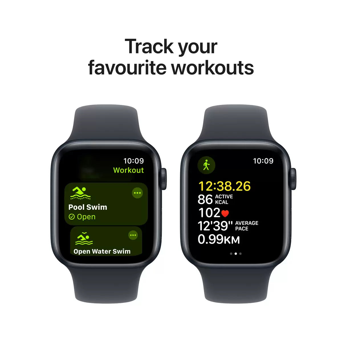 Apple Watch SE GPS + Cellular, 44mm Midnight Aluminium Case with Sport Band