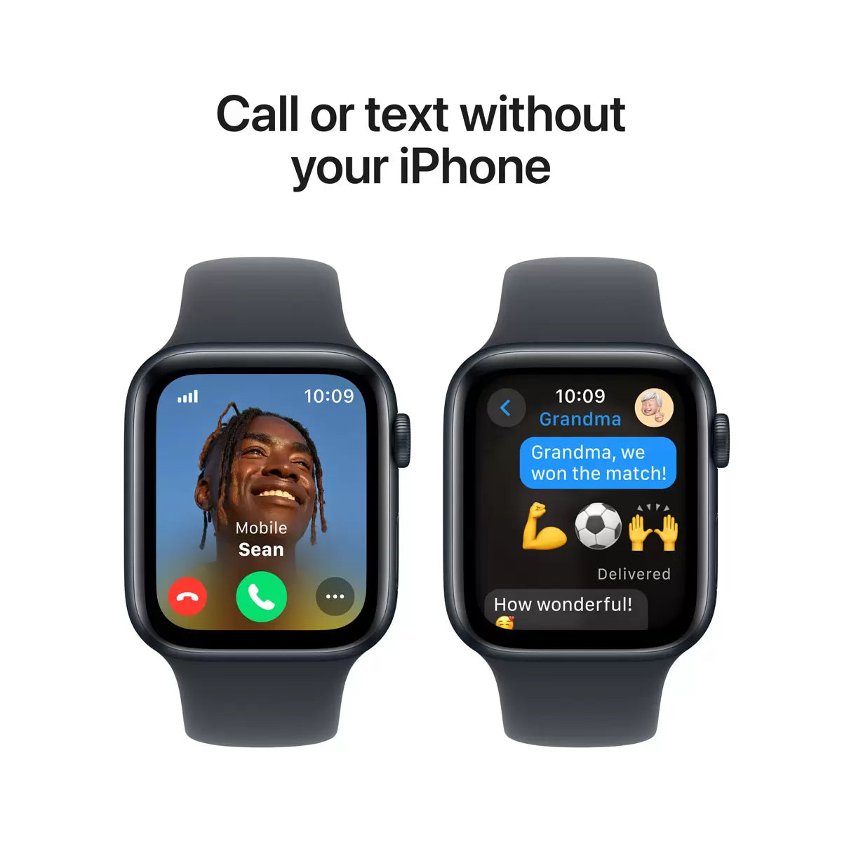 Apple Watch SE GPS + Cellular, 44mm Midnight Aluminium Case with Sport Band