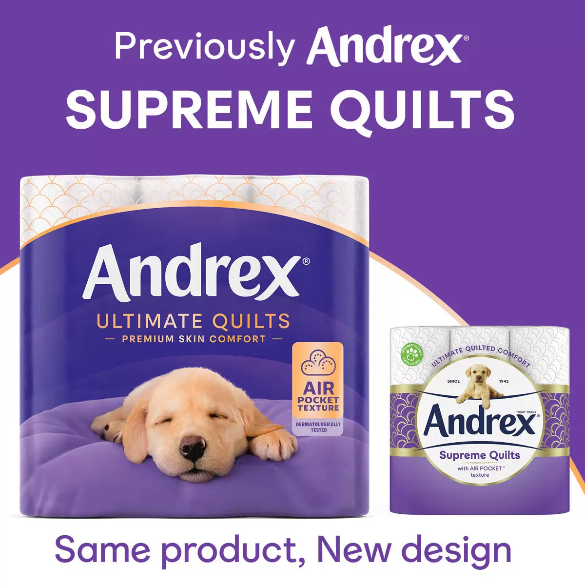 Andrex® Supreme Quilts 3-Ply Toilet Tissue, 6 x 16 Pack