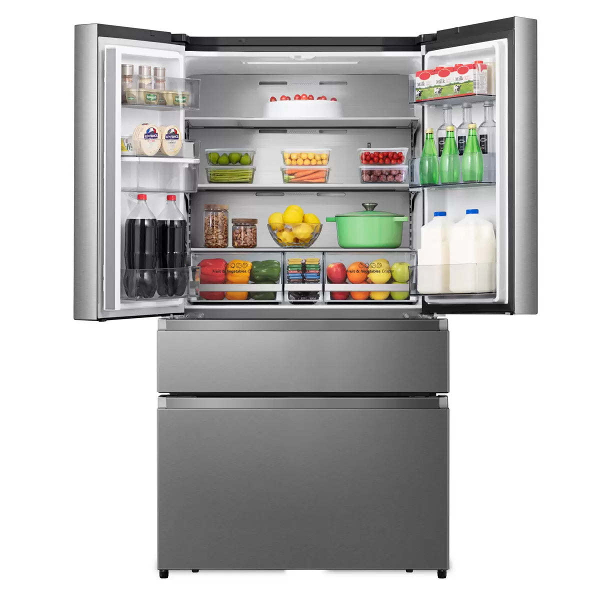 Hisense RF749N4SWSE, Multidoor Fridge Freezer, E Rated in Stainless Steel