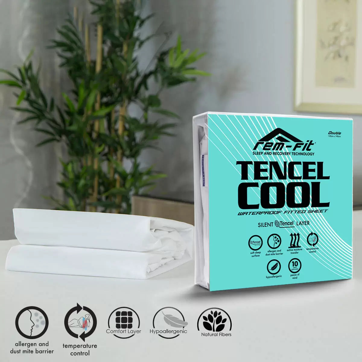 REM-Fit Tencel Cool Mattress Protector, in 5 Sizes