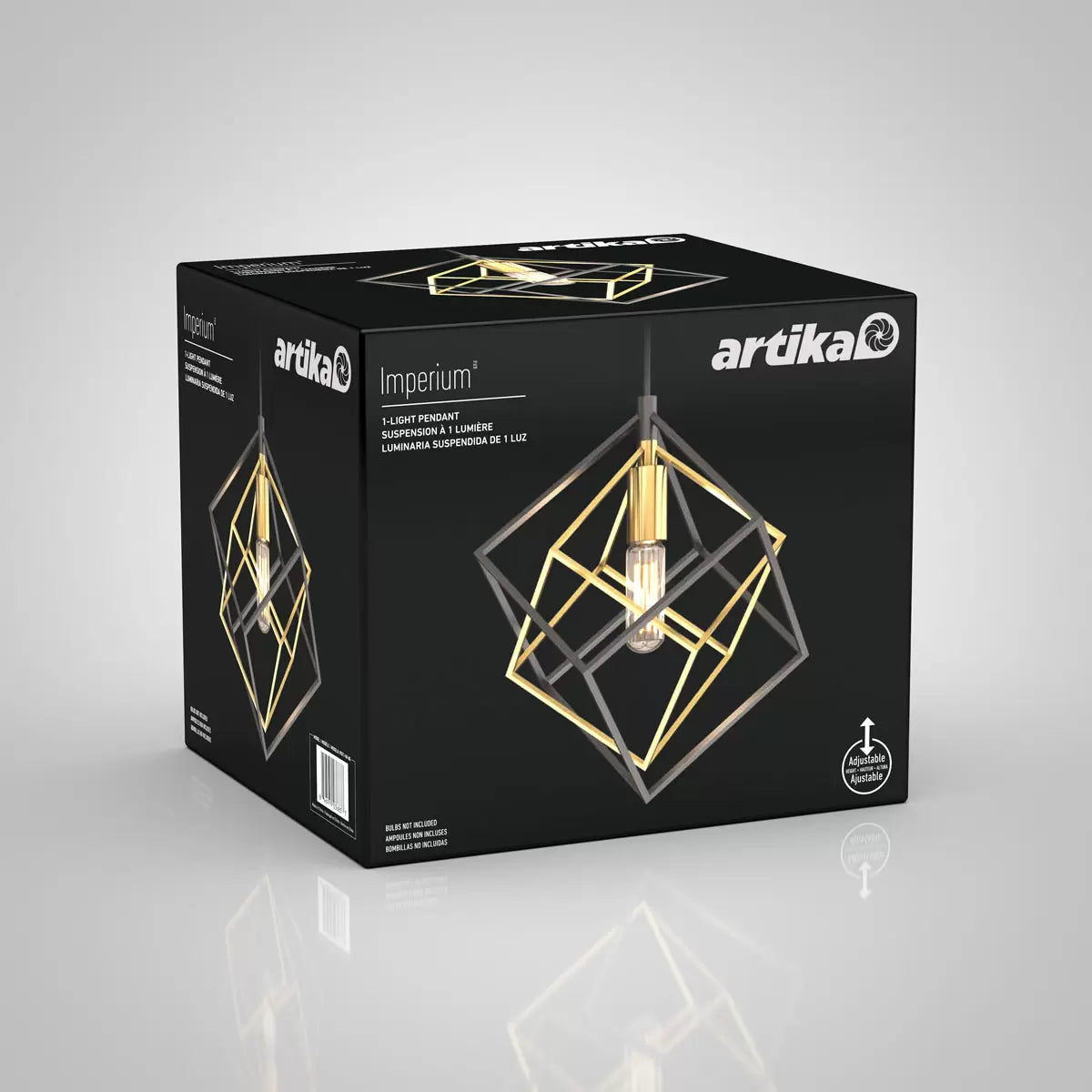 Artika Imperium 1-Pendant Light Fixture in Black & Gold